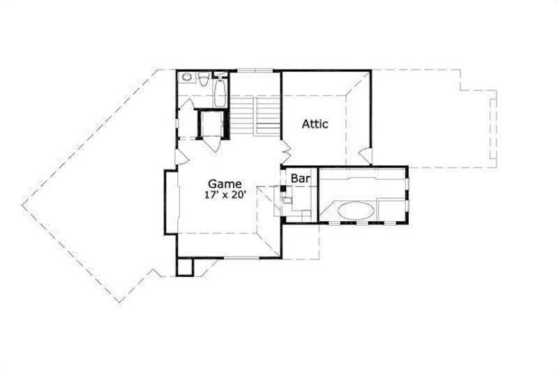 Floor Plan Third Story of Mediterranean Plan #156-2328
