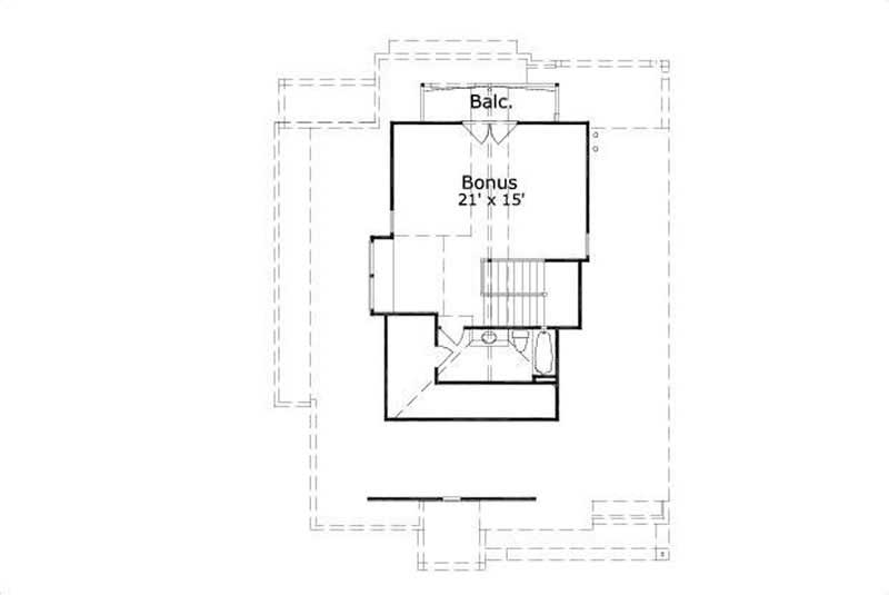 Floor Plan Third Story of Tuscan Plan #156-2329