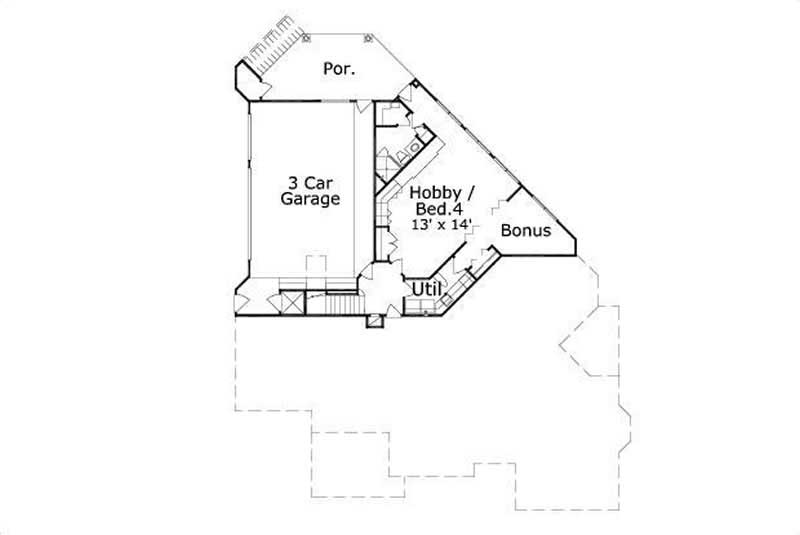 Floor Plan Basement of Luxury Plan #156-2359