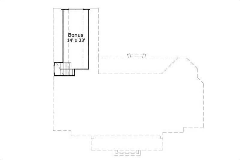 Floor Plan Second Story of Country Plan #156-2362