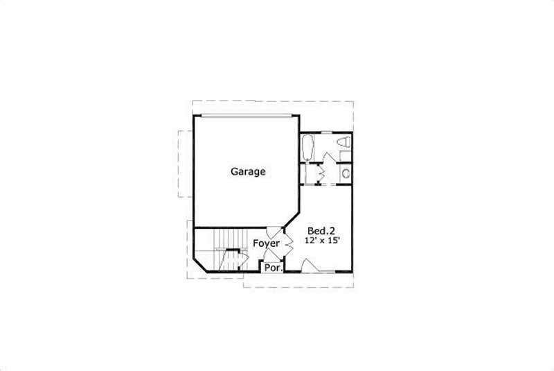 Floor Plan First Story of Luxury Plan #156-2380