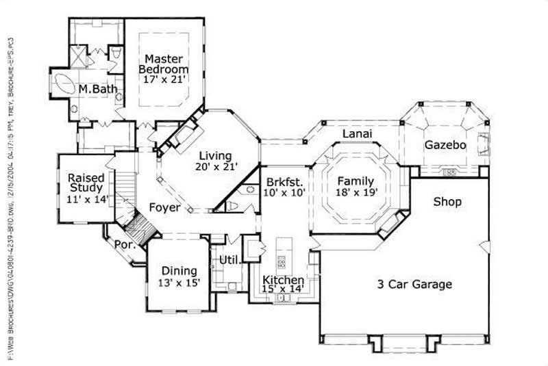 Floor Plan First Story of Plan #156-2384