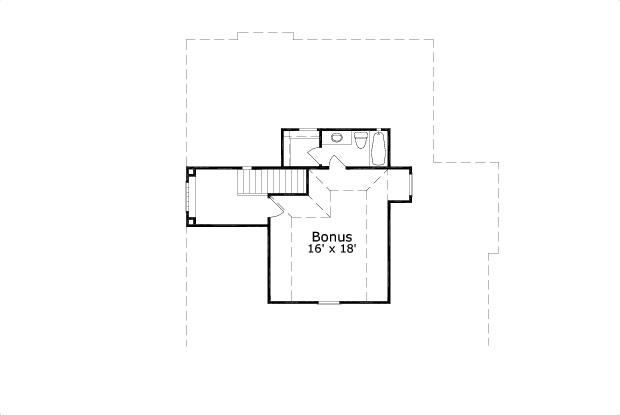 Floor Plan Bonus Room of Luxury Plan #156-2402