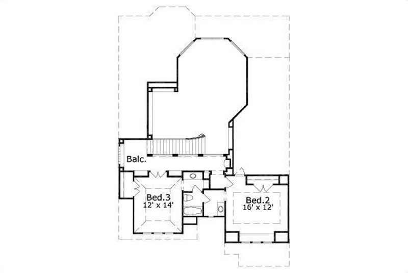 Floor Plan Second Story of Plan #156-2414