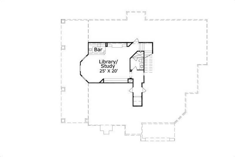 Floor Plan Third Story of Mediterranean Plan #156-2446