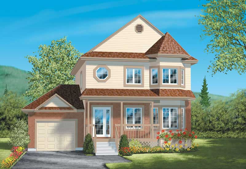 Country home (ThePlanCollection: Plan #157-1045)