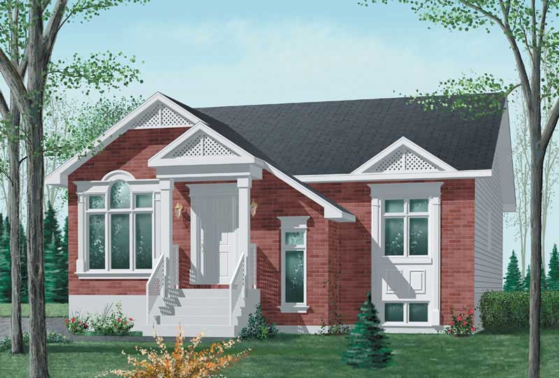 Bungalow home (ThePlanCollection: Plan #157-1060)