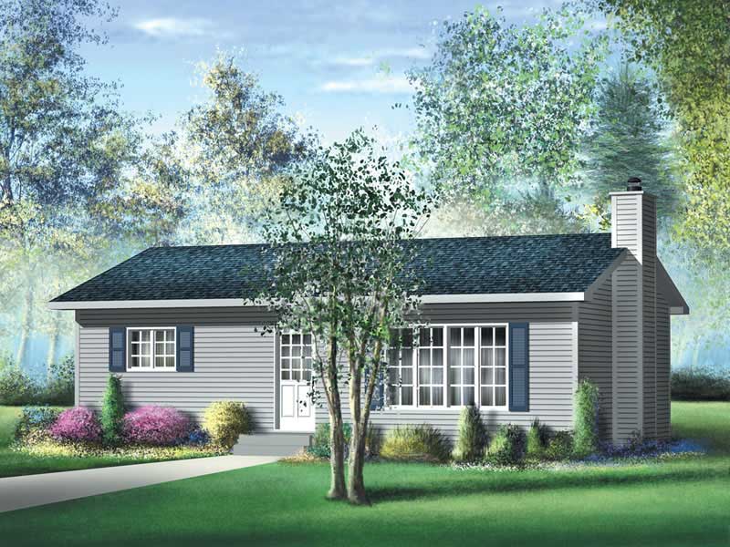 Small House home (ThePlanCollection: Plan #157-1081)