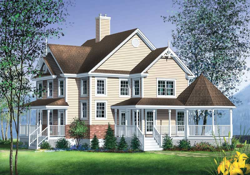 Country home (ThePlanCollection: Plan #157-1088)