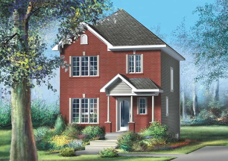 Colonial home okab (ThePlanCollection: House Plan #157-1134)