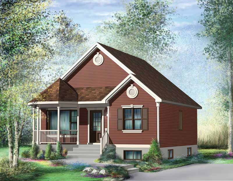 Bungalow home (ThePlanCollection: Plan #157-1141)