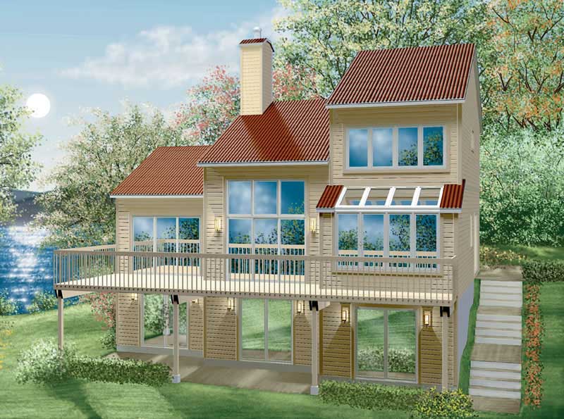 Country home (ThePlanCollection: Plan #157-1168)