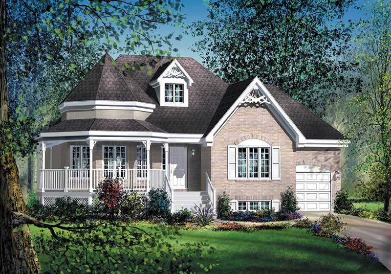 Country home (ThePlanCollection: Plan #157-1204)