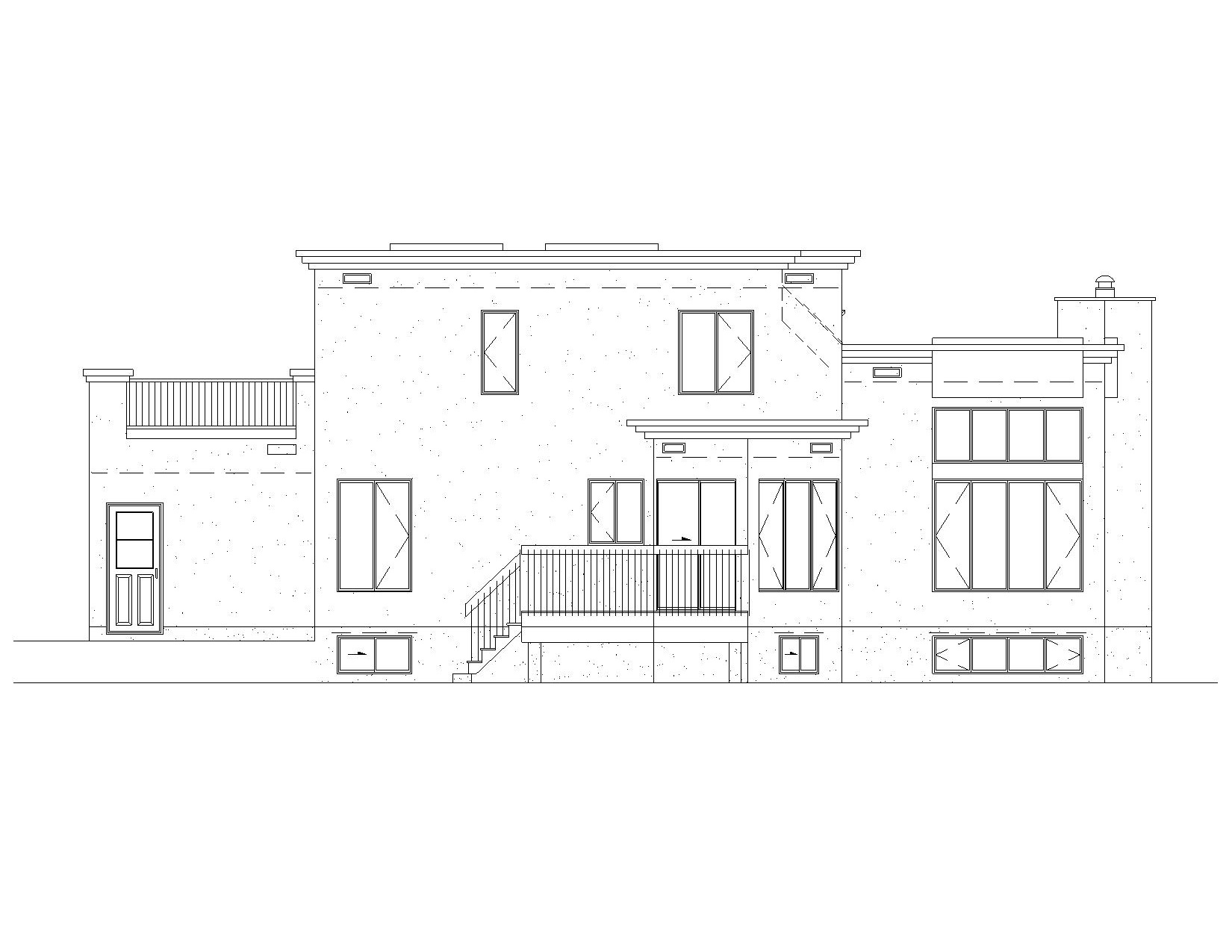 Home Plan Rear Elevation of this 3-Bedroom,1865 Sq Ft Plan -157-1208