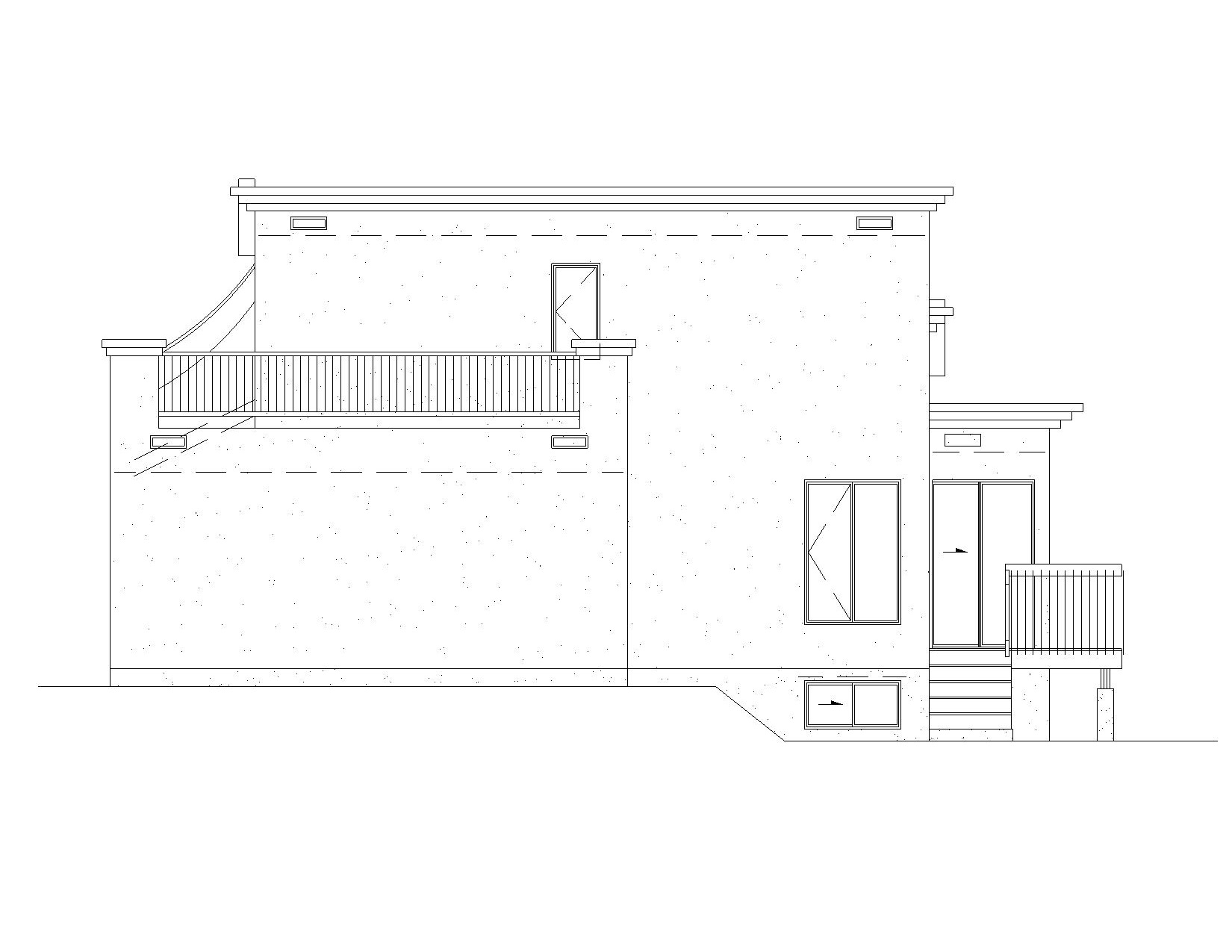 Home Plan Right Elevation of this 3-Bedroom,1865 Sq Ft Plan -157-1208