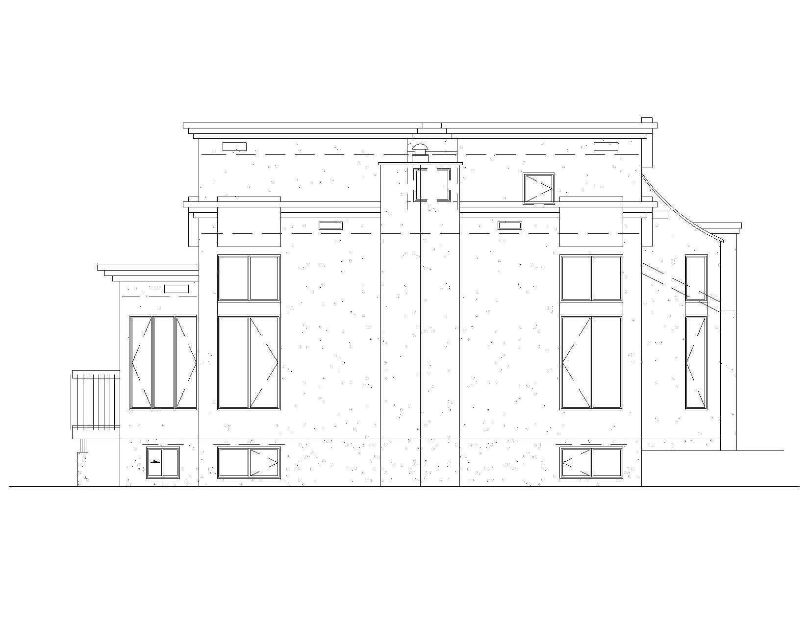 Home Plan Left Elevation of this 3-Bedroom,1865 Sq Ft Plan -157-1208