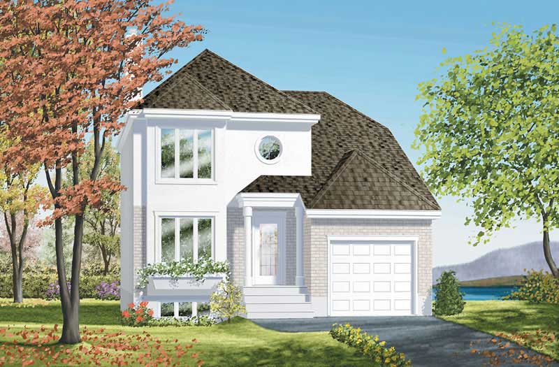 Colonial home (ThePlanCollection: Plan #157-1213)