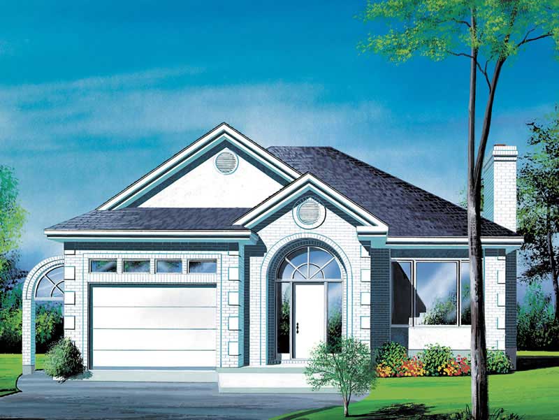 Bungalow home (ThePlanCollection: Plan #157-1236)