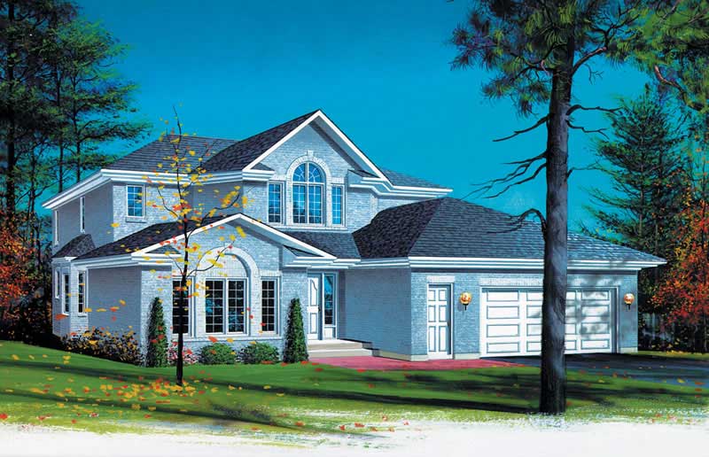 Traditional home (ThePlanCollection: Plan #157-1273)