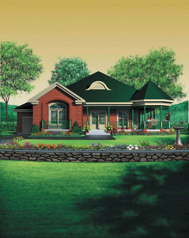 Ranch home (ThePlanCollection: Plan #157-1283)