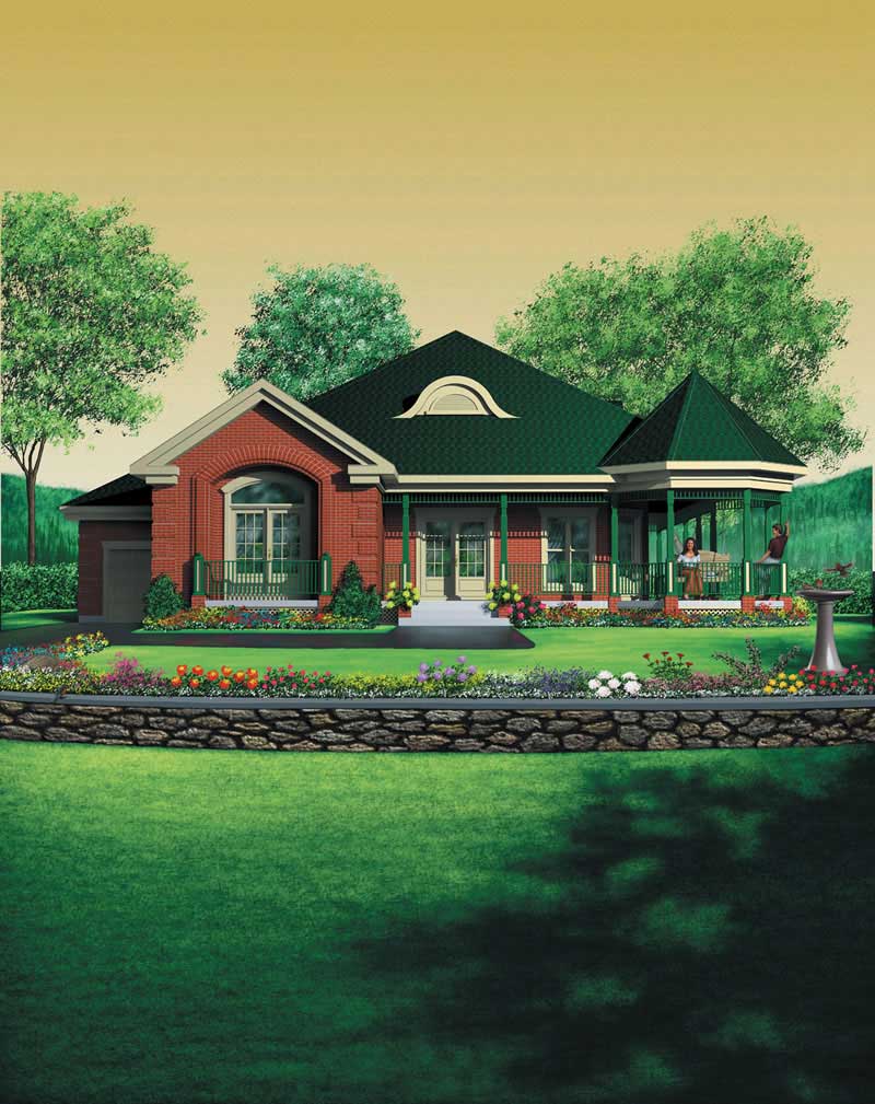 Country home (ThePlanCollection: Plan #157-1316)