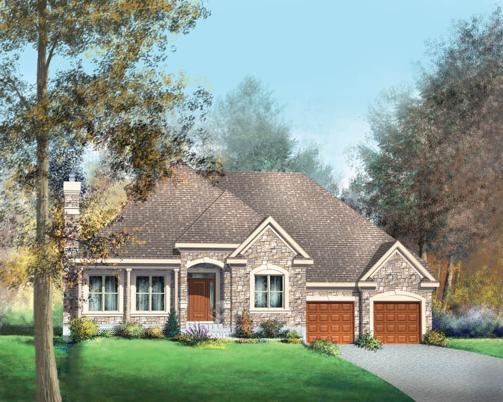 Traditional home (ThePlanCollection: Plan #157-1343)