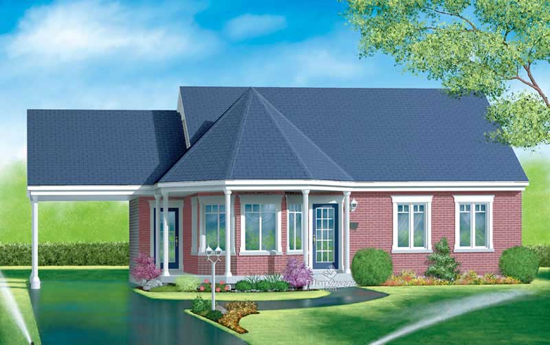 Country home (ThePlanCollection: Plan #157-1372)