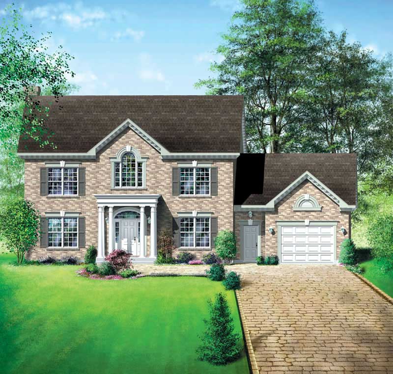 Traditional home (ThePlanCollection: Plan #157-1380)