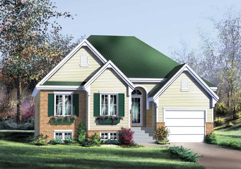 Bungalow home (ThePlanCollection: Plan #157-1387)