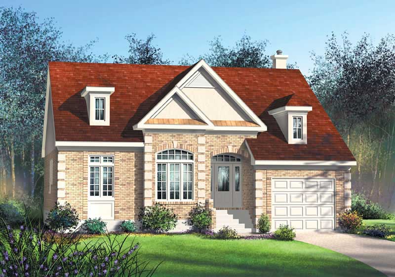 Bungalow home (ThePlanCollection: Plan #157-1395)
