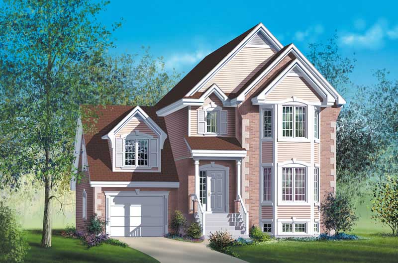 Multi-Level home (ThePlanCollection: Plan #157-1400)