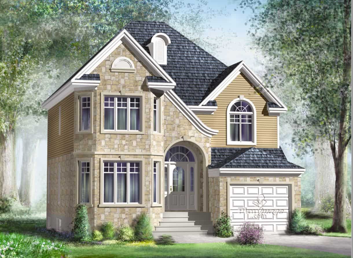 Multi-Level home (ThePlanCollection: Plan #157-1405)