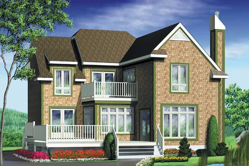 Traditional home (ThePlanCollection: Plan #157-1432)