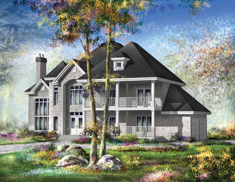 Luxury home (ThePlanCollection: Plan #157-1443)
