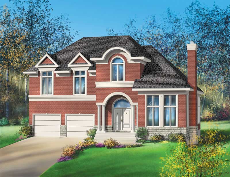 Multi-Level home (ThePlanCollection: Plan #157-1445)