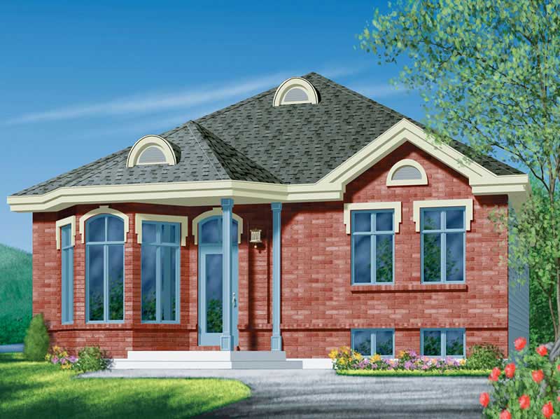 Bungalow home (ThePlanCollection: Plan #157-1455)