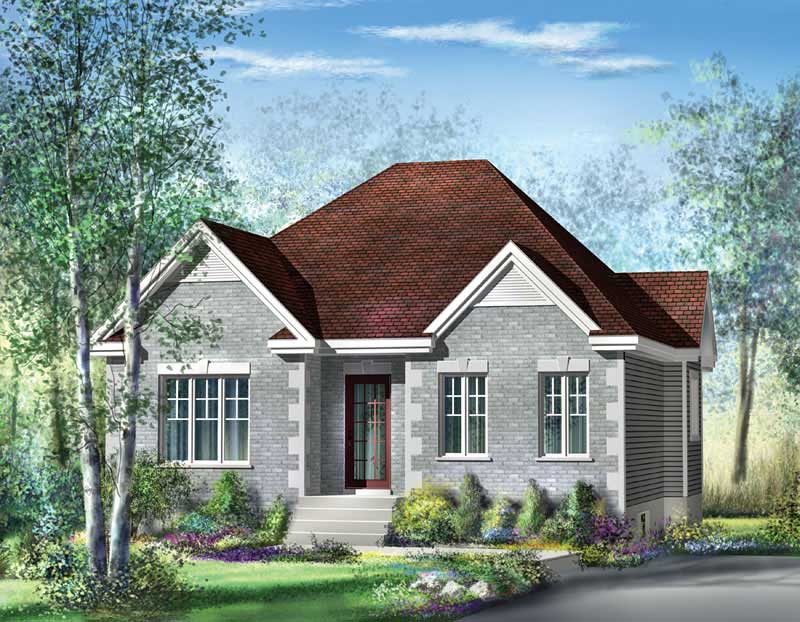 Bungalow home (ThePlanCollection: Plan #157-1474)