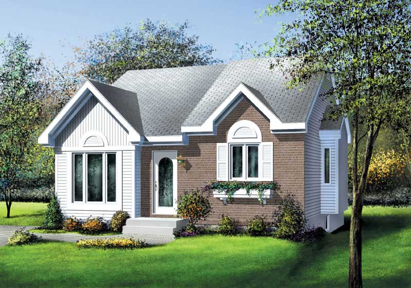 Bungalow home (ThePlanCollection: Plan #157-1478)