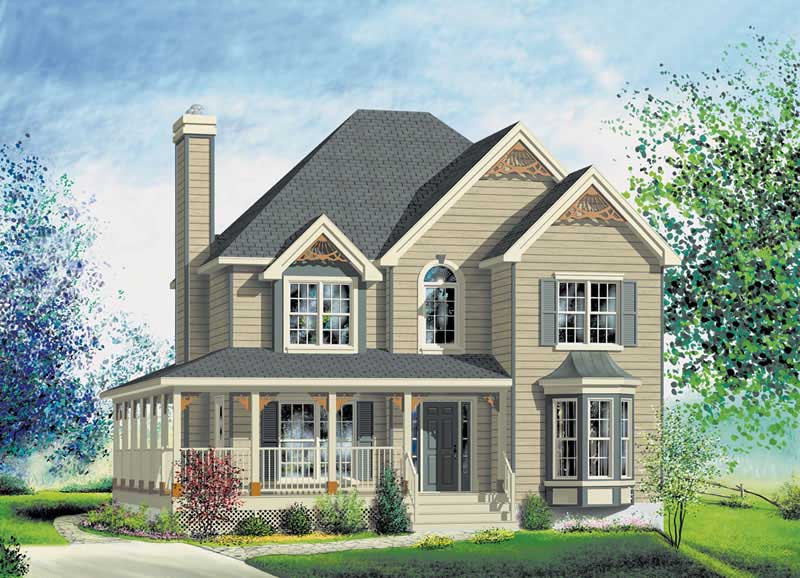 Country home (ThePlanCollection: Plan #157-1484)