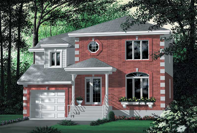 Colonial home (ThePlanCollection: Plan #157-1549)