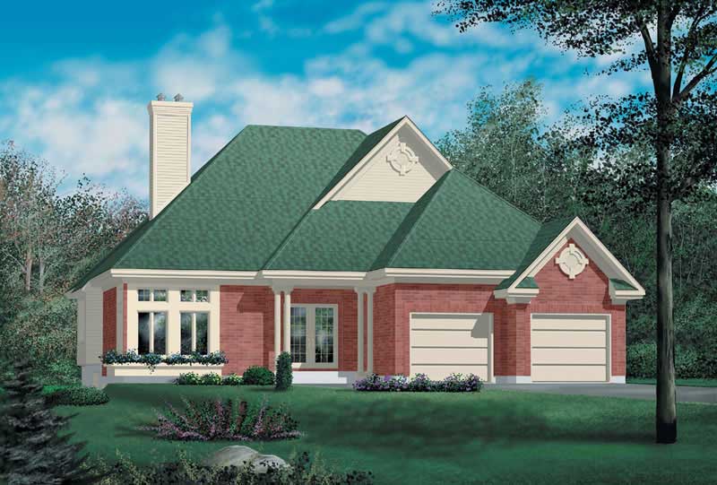 Traditional home (ThePlanCollection: Plan #157-1554)