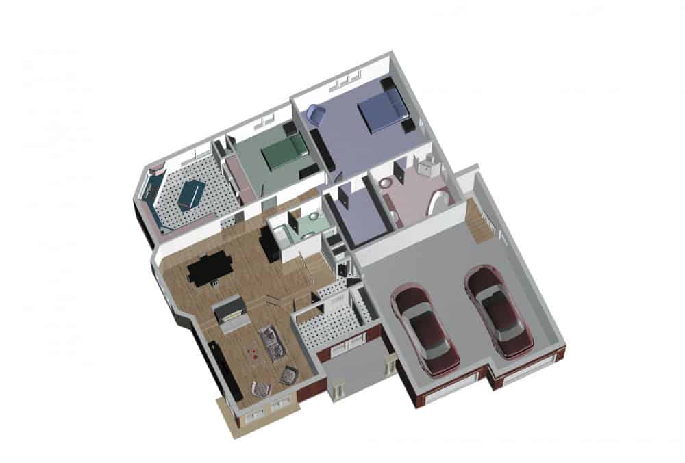 Floor Plan Main Level of ---Primary Style--- Plan #157-1554