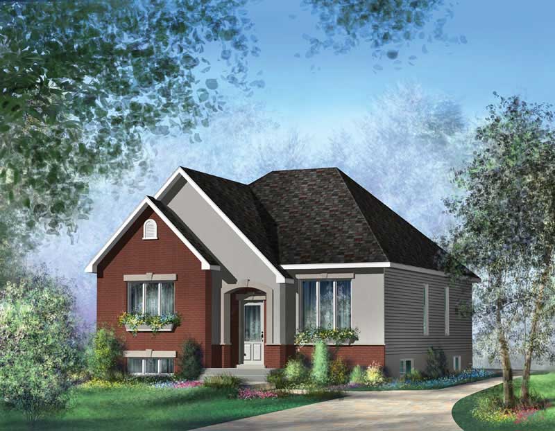 Bungalow home (ThePlanCollection: Plan #157-1584)