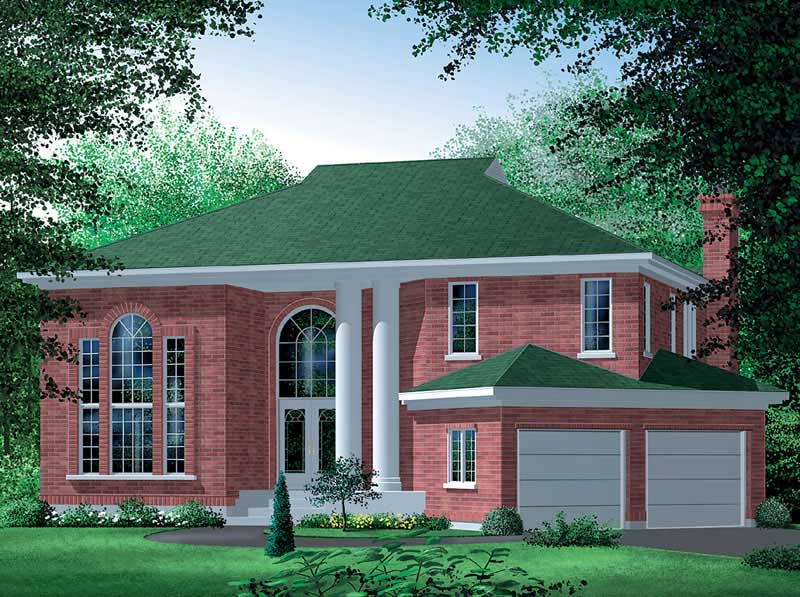 Colonial home (ThePlanCollection: Plan #157-1589)