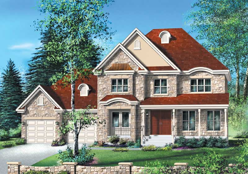 Multi-Level home (ThePlanCollection: Plan #157-1594)