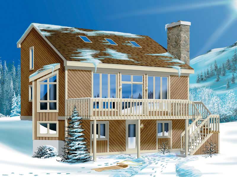 Log Cabin home (ThePlanCollection: Plan #157-1601)