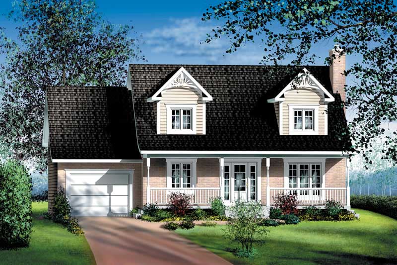 Cape Cod home (ThePlanCollection: Plan #157-1618)