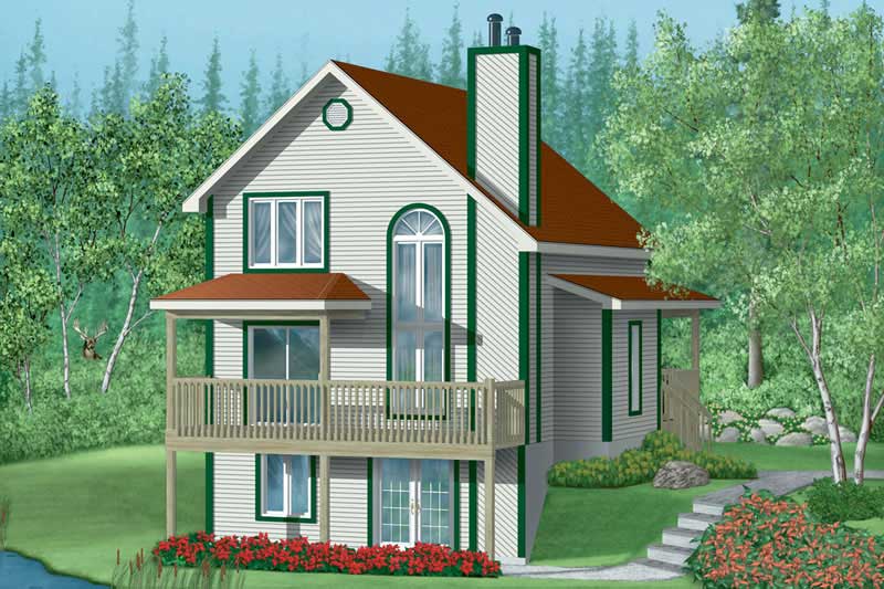 Country home (ThePlanCollection: Plan #157-1628)