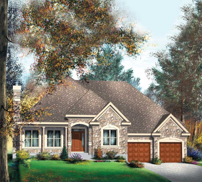 Country home (ThePlanCollection: Plan #157-1640)