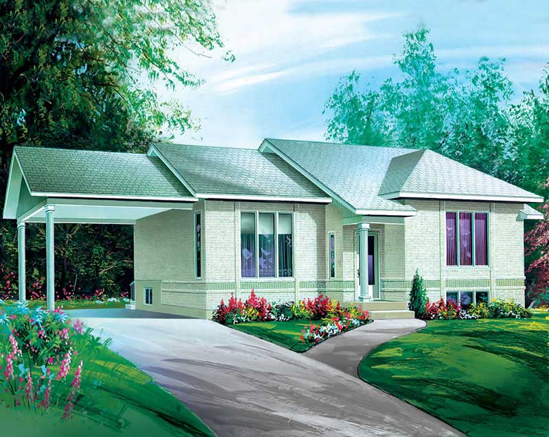 Ranch home (ThePlanCollection: Plan #157-1657)